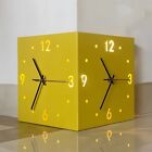 10 pouces horloges murales double face coin horloge murale carré pour salon bureau