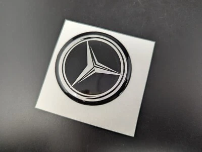 ATP AR MERCEDES Ø 50MM LOGO ADESIVO 3D SIGLA EMBLEMA FREGIO STEMMA SCRITTA BADGE TARGA