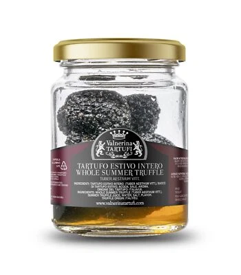 VALNERINA TARTUFI Tartufo Nero Estivo Intero Naturale Artigianale nel proprio succo Vasetto 50 gr