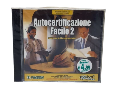 CD-ROM Autocertificazione facile 2 Finson Software Vintage Blisterato - Immagine 1 di 2