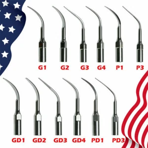 Dental Ultrasonic Piezo Scaler Tips fit EMS Woodpecker DTE SATELEC Handpiece FDA - Picture 1 of 15