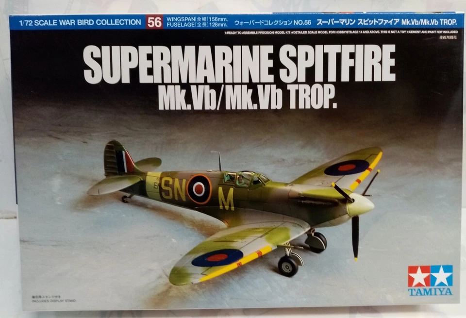 TAMIYA 1/72 SUPERMARINE SPITFIRE MKVB TROP.  ITEM 60756 - Immagine 1 di 2