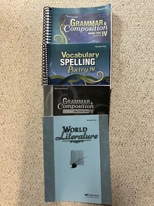 Abeka 10th Grade English Workbook, Spelling, Quiz/Test, World Literature Keys - Picture 1 of 5