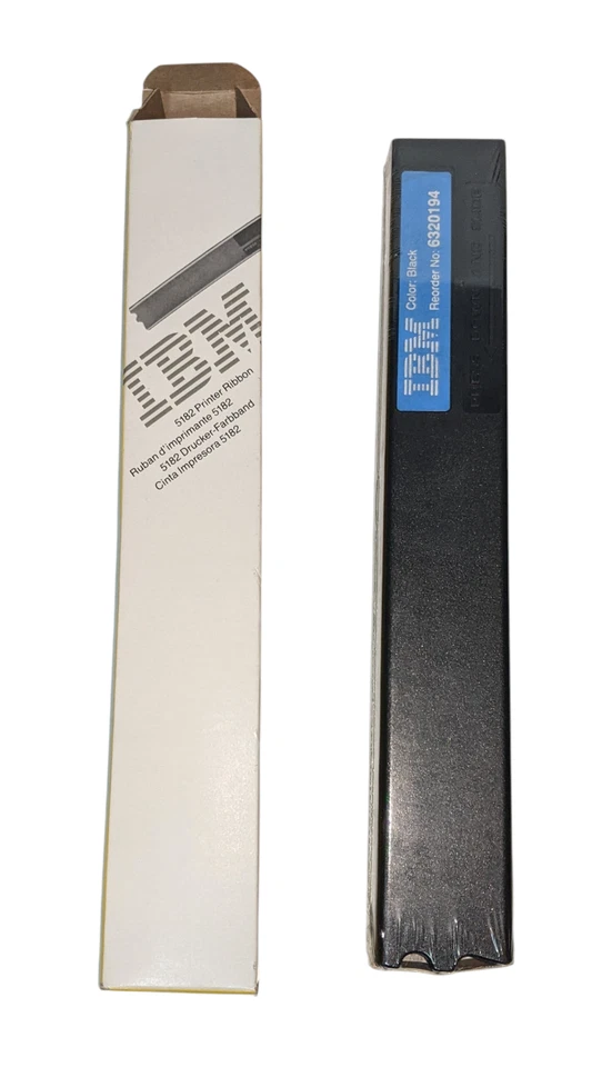 Vintage Genuine IBM 5182 Dot Matrix PRINTER RIBBON Black 6320194 NEW Discontinue - Image 1 of 4