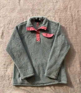 PATAGONIA Sweater Girls Gray PolarTec Snap T Fleece Pullover Size M - Picture 1 of 11