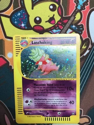 Laschoking Holo H22/H32 Aquapolis deutsch Pokemon Karten NM+ - Bild 1 von 4