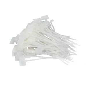 100Pcs Zip Ties Write On Ethernet RJ45 RJ12 Wire Power Cable Label Mark Tag - Picture 1 of 5
