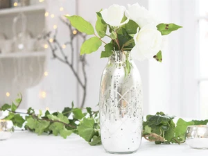 VASENKNOSPE LUXUS ANTIK FRANZÖSISCH SILBER GLASSTOPF HOCHZEIT DEKOR BLUME WEIHNACHTEN - Bild 1 von 10