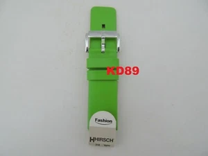 Genuine Hirsch FASHION GREEN Leather Strap Band 24mm - Picture 1 of 2