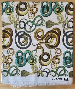 JOANN Multi Snakes on Cream Halloween Print Fabric - 100% Cotton - Picture 1 of 1