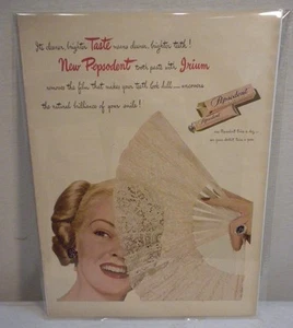 Anuncio de pasta de dientes vintage Pepsodent 1946 revista Life anuncio original - Imagen 1 de 2