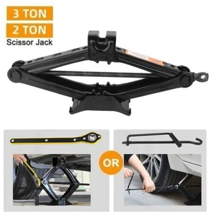 2 Ton .3 Ton Scissor Jack Handle Crank Wheel Lug Wrench Tool Kit Car Garage Tire - Picture 1 of 18