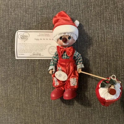 Precious Moments Christmas Clown Doll Happy The Ho Ho Hobo Doll 12" Holiday 2008 - Image 1 of 4