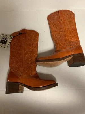 Frye Campus ботинки женщин 6 B Sabina цветы цветочный вышитый загрузки образцы читать - Изображение 1 из 4