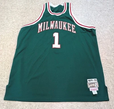 100% Authentic 1971 72 Oscar Robertson Bucks Mitchell Ness Jersey 54  - Image 1 of 4