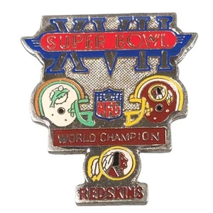Vintage Washington Redskins vs Miami Dolphins Super Bowl XVII Lapel or Hat Pin - Picture 1 of 4