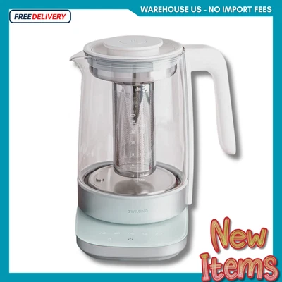 NEW ZWILLING ENFINIGY 1.7L Glass Kettle, Silver, FREESHIP - Image 1 of 4