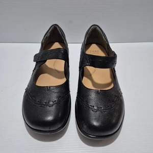 Ziera Size 40W Black Leather Mary Jane Comfort Shoes Hook & Loop - Picture 1 of 7