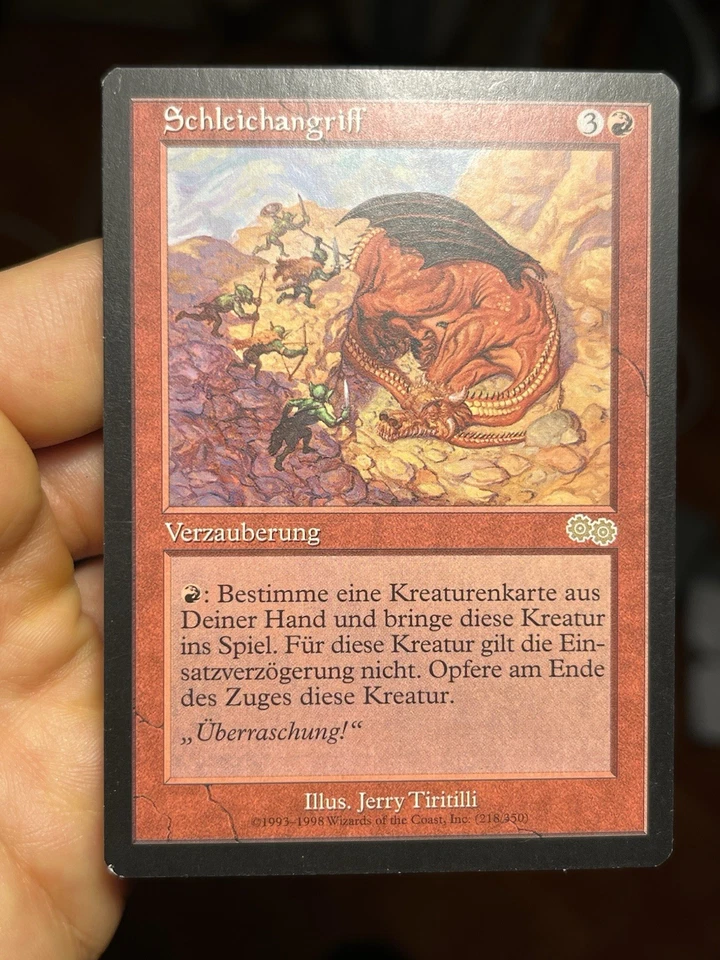 GERMAN FBB Sneak Attack • Urza's Saga • Mtg (1656) - Image 1 of 4