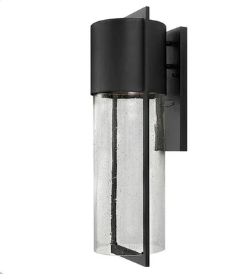 Hinkley Lighting 1325BK Refugio - 1 Luz Grande Exterior Linterna de Pared/Porche Foto 1 de 4