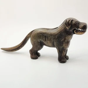 Bronze Dog Figurative Nutcracker 9" Lovely Aged Patina Cast Iron VGC VTG Antique - Picture 1 of 20