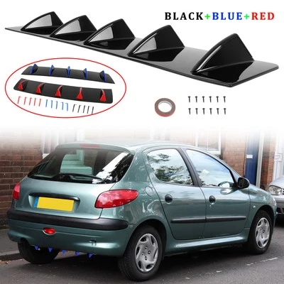 Difusor alerón parachoques trasero brillante divisor tiburón peugeot 206 208 307 308 Foto 1 de 4