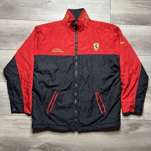 Vintage Ferrari Michael Schumacher F1 Full Zip Windbreaker Jacket size XL Black - Picture 1 of 7