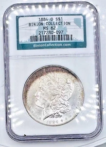 1884-O $1 Morgan Silver Dollar NGC MS 62 💥 Binion Hoard Collection💥 - Picture 1 of 4