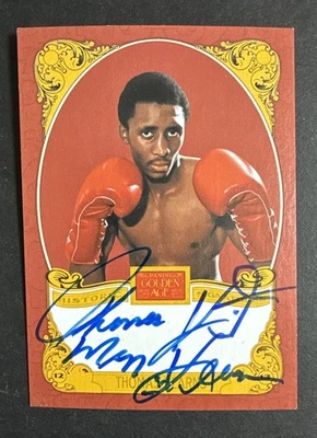 Thomas Hearns 2013 Panini Golden Age Mint Hit Man Auto Card #TH Boxing Legend - Image 1 of 4