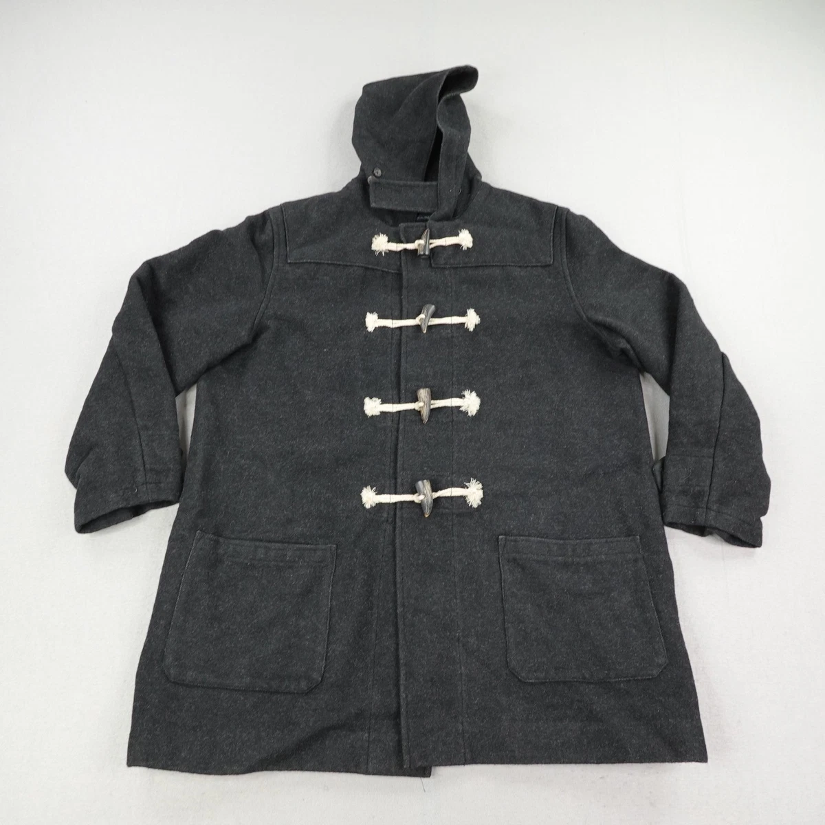 ジャケット・アウター Ralph Lauren Vintage 1990 Wool Duffel Vintage Polo by Ralph Lauren Duffle Coat Hooded Wool Toggle