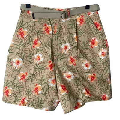 Bermudas de ciervo blancas para mujer 10 marrón rojo estampado floral nuevas  Foto 1 de 4