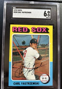 1975 Topps Baseball Carl Yastrzemski #280 HOF SGC 6 Boston Red Sox - Bild 1 von 2