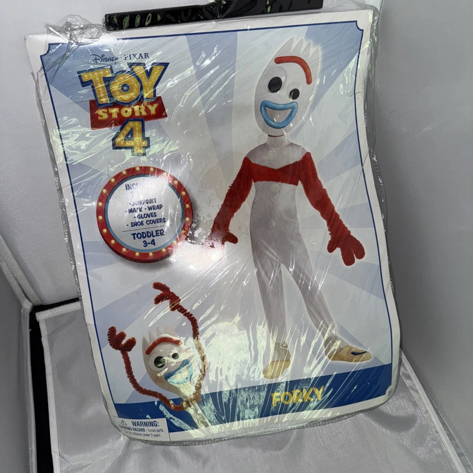 Disney Toy Story 4 Forky Costume Kid Mask Gloves Wrap Spork Bonnie Pixar Toddler