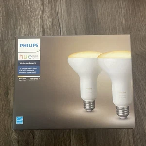 Philips Hue 2-Pack White Ambiance BR30 L Dimmable LED Smart Flood Light - Picture 1 of 3
