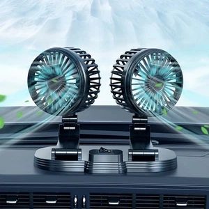 Adjustable Dual Head Cooling Fan for Car and Home Use with USB Connection - Picture 1 of 8