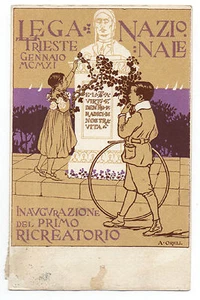 1911 Postcard Postcard Lega Nazio Nale Trieste Inaugurazione Ricreatorio - Picture 1 of 1