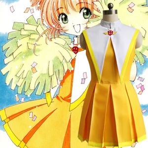 Cardcaptor Sakura Kinomoto Cheerleader Outfit Kleid Anime Cosplay Kostüm - Bild 1 von 4