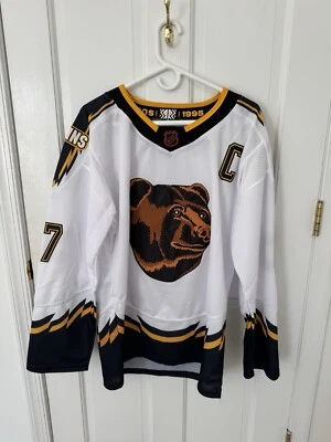 Adidas Patrice Bergeron Boston Bruins Pooh Bear Reverse Retro Jersey White 50 — 第 1/3 张图片