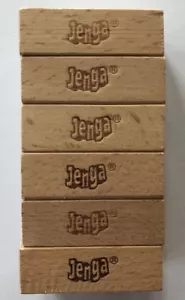 Jenga Blocks Milton Bradley 18 Replacement Blocks Arts & Crafts NIP Stamped - Picture 1 of 12