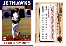 Zach Grimmett 2011 Grandstand Lancaster JetHawks #NNO Card *AutographDen*