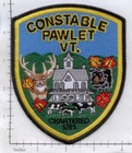 Vermont - Pawlet Constable VT Police Dept Patch