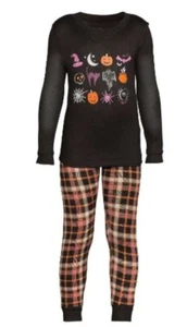 Wonder Nation Girls 2 Pc Halloween Long Sleeve Top & Pant Pajama Set SZ 8/M NEW - Picture 1 of 5