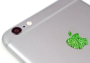 Glitter Green Color Overlay for Apple iPhone X XS XR and XS Max Logo Decal - Picture 1 of 1