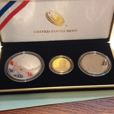 2017 Boys Town Centennial Commemorative 3-Coin Proof Set - Box/CoA - Image 1 of 4