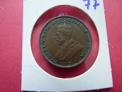 🧭  vintage HONG KONG 1 CENT 1924  king george v   no77 - Image 1 of 3
