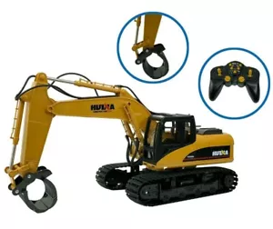 Super Powerful Functional DIE-CAST Remote Control Excavator timber Grabber TOYS - Picture 1 of 12