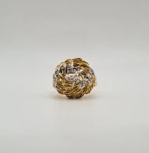 Ring 18 Karat Gelbgold besetzt mit Diamanten 5g, T53 - Bild 1 von 5
