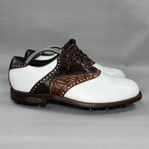 FootJoy Premier Classic Joy Golf Shoes Men's Size 9.5 White Leather Waterproof - Picture 1 of 14