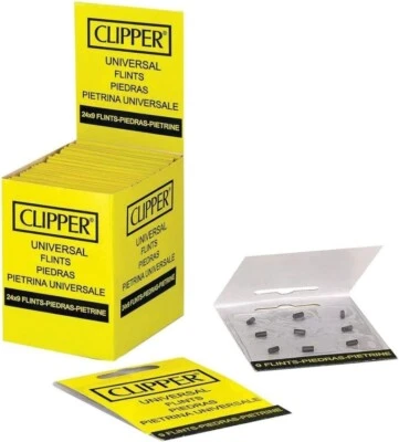 CAJA 24 Blister de 9 piedras Mechero CLIPPER, universal validas zippo - Imagen 1 de 2