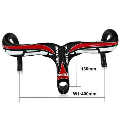 Road Bike Carbon Handlebar 400/420/440mm Integrated Cockpit Drop Bar Wtih Stem - Image 1 of 4